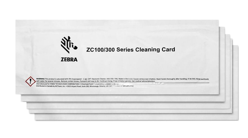 Zebra tisztító kártya, 2 darab
